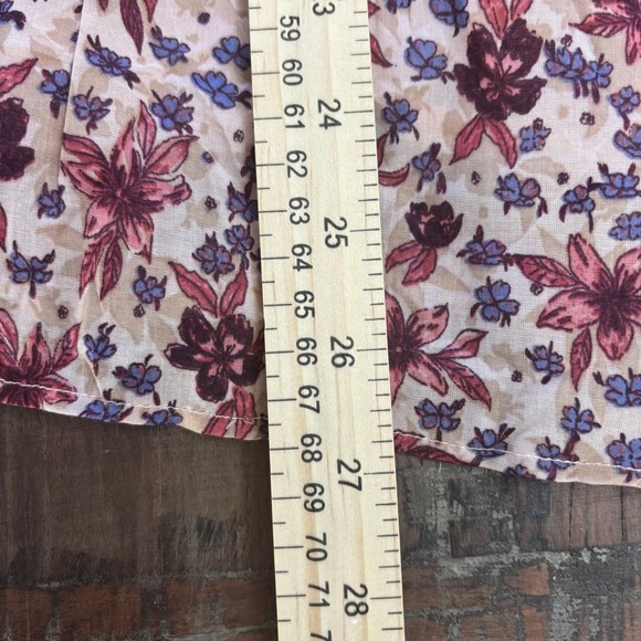 My Danielle Cracker Barrel Wms XL Floral Peasant Blouse Square Neck Tiered Boho - Picture 5 of 10